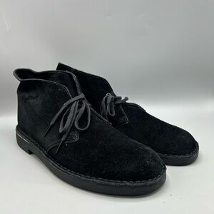 Black Suede Men's Shoes Clarks Chukka Boots